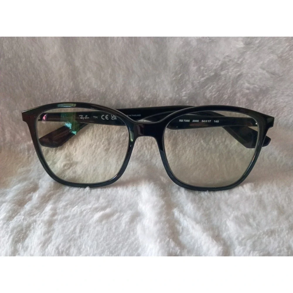 Ray-Ban RB7066 2000 Black Eyeglass Frames 54-17-145 w/ Case Authentic